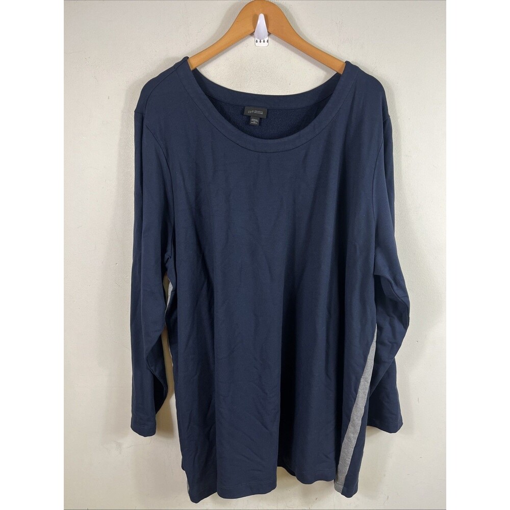 J. Jill Wearever Collection Long Sleeve Tunic Top Size 4X Blue
